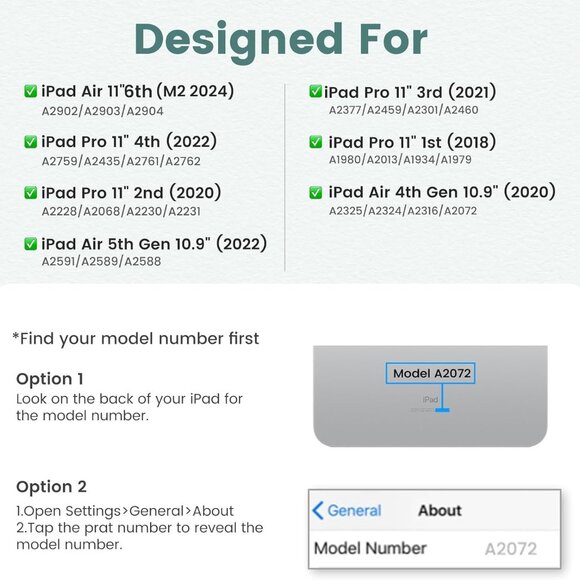 iPad Air & Pro 11" Teal Detachable Keyboard & Case w/RGB Backlit Keys New in Box - Picture 4 of 6